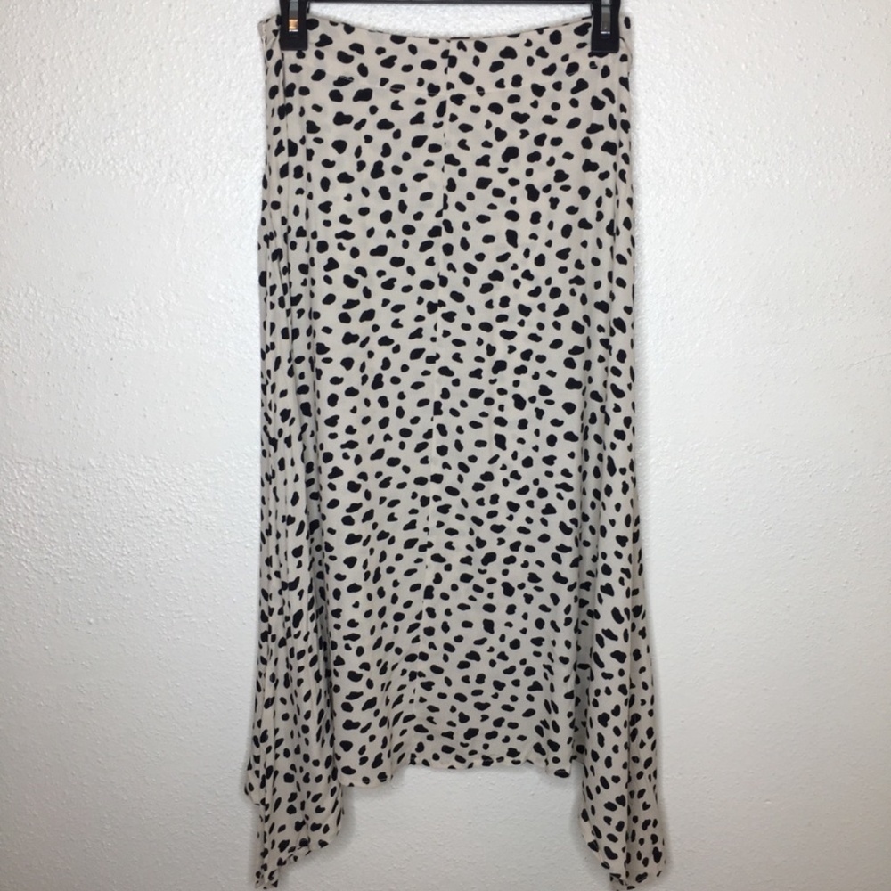 By The River Leopard Print Asymmetrical Maxi Skirt S